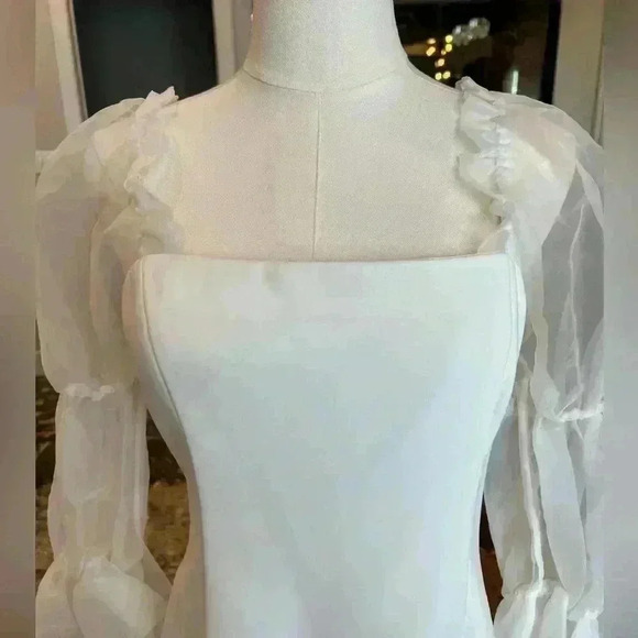 AMANDA UPRICHARD Tia Dress in Ivory- Size-medium - Picture 7 of 9